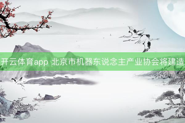 开云体育app 北京市机器东说念主产业协会将建造